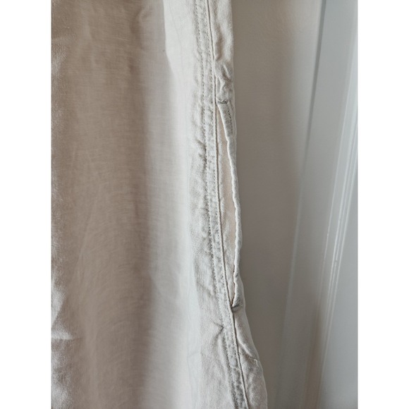 J.Jill Purejill Beige Linen Watercolor Floral Tank Large Dress Pocket Sleeveless - Picture 4 of 6